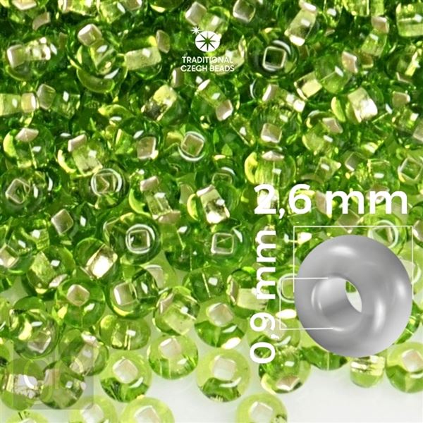 Preciosa Seed beads 9/0 2,6 mm Green 57430 20 g