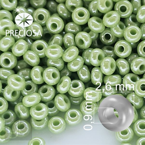 Preciosa Seed beads 9/0 2,6 mm Green 58310 20 g