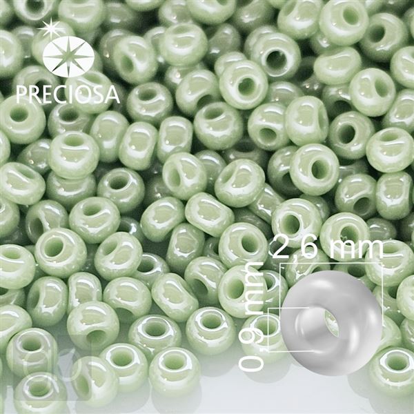 Preciosa Seed beads 9/0 2,6 mm Green 58410 20 g