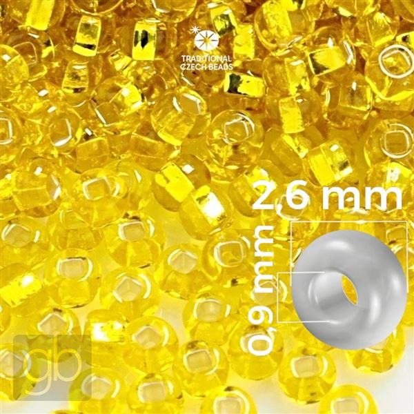 Preciosa Seed beads 9/0 2,6 mm Yellow 87010 20 g