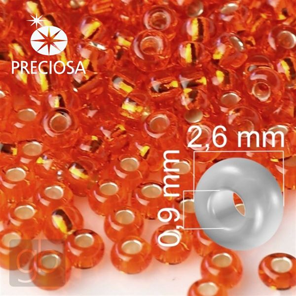 Preciosa Seed beads 9/0 2,6 mm Orange 97030 20 g