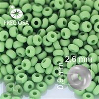 Preciosa Seed beads 9/0 2,6 mm Green MATT 53230 20 g