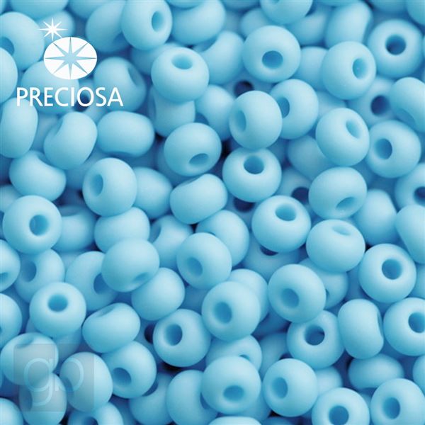 Preciosa Seed beads 9/0 2,6 mm Blue MATT 63020 20 g