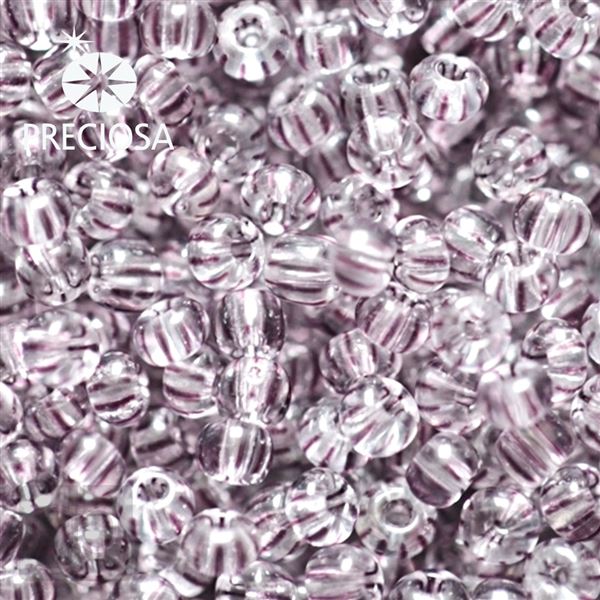 Preciosa STRIPED Seed Beads 9/0 2,6 mm Puprle Clear 00491 20 g