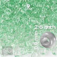 Preciosa STRIPED Seed Beads 9/0 2,6 mm Green Clear 00851 20 g