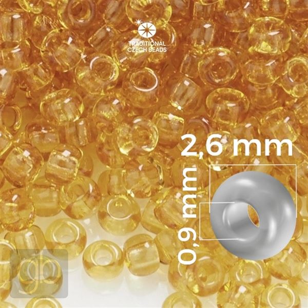 Preciosa Seed beads 9/0 2,6 mm Yellow 10050 20 g