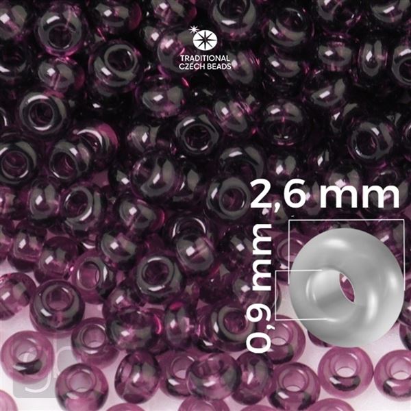 Preciosa Seed beads 9/0 2,6 mm Purple 20060 20 g