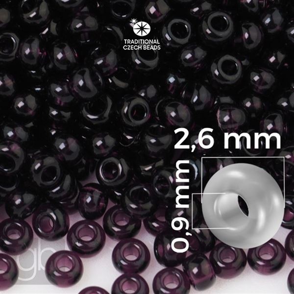 Preciosa Seed beads 9/0 2,6 mm Purple 20080 20 g