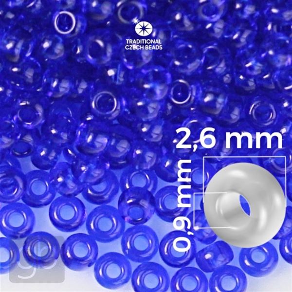 Preciosa Seed beads 9/0 2,6 mm Blue 30080 20 g