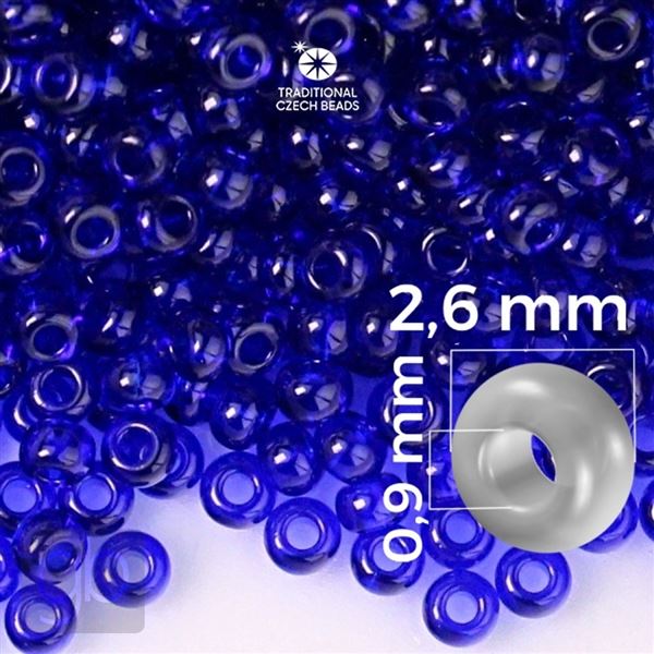 Preciosa Seed beads 9/0 2,6 mm Blue 30100 20 g