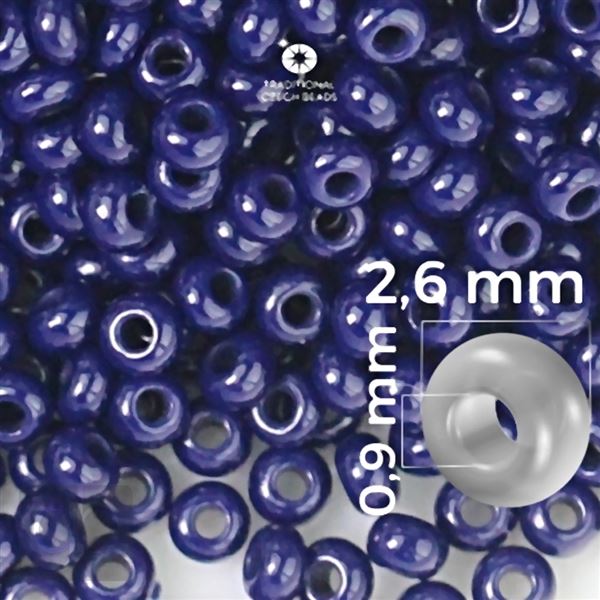 Preciosa Seed beads 9/0 2,6 mm Blue 33080 20 g