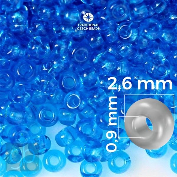 Preciosa Seed beads 9/0 2,6 mm Blue 60150 20 g