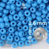 Preciosa Seed beads 9/0 2,6 mm Blue 63050 20 g