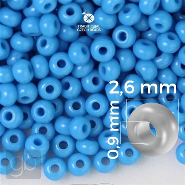 Preciosa Seed beads 9/0 2,6 mm Blue 63050 20 g