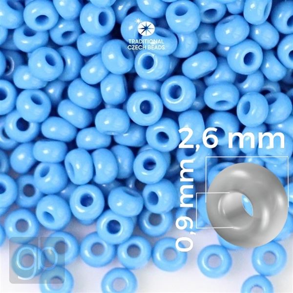 Preciosa Seed beads 9/0 2,6 mm Blue 63080 20 g