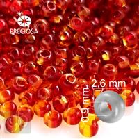 Preciosa HARLEQUIN Seed beads 9/0 2,6 mm Red Yellow 81797 20 g