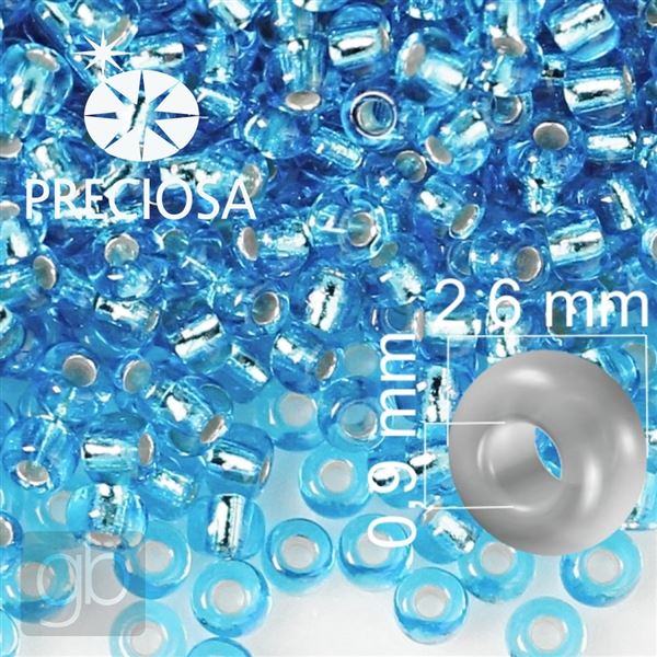 Preciosa Seed beads 9/0 2,6 mm Blue (PV9268) 20 g