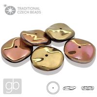 PRECIOSA RIPPLE 00030-98544 Gold Rose 12 mm 5 pcs