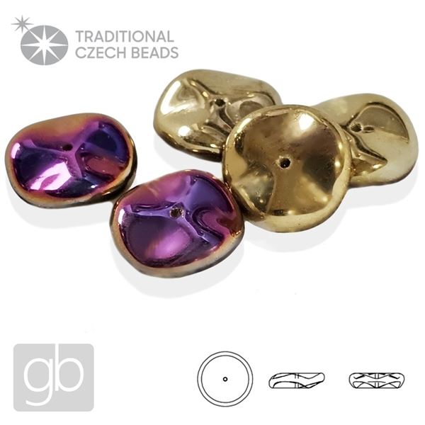 PRECIOSA RIPPLE 00030-98545 Gold Violet 12 mm 5 pcs