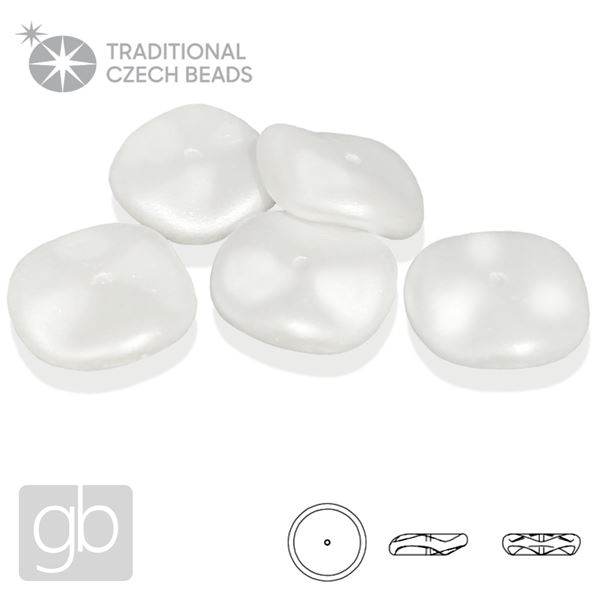 PRECIOSA RIPPLE 02010-29571 White MATT 12 mm 5 pcs