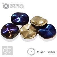 PRECIOSA RIPPLE 00030-98548 Gold Blue 12 mm 5 pcs