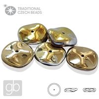 PRECIOSA RIPPLE 00030-98552 Gold Rose 12 mm 5 pcs