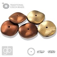 PRECIOSA RIPPLE 00030-98842 Gold Brown MATT 12 mm 5 pcs