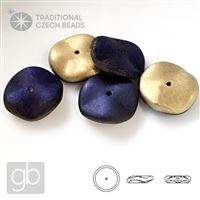 PRECIOSA RIPPLE 00030-98848 Blue Gold 12 mm 5 pcs