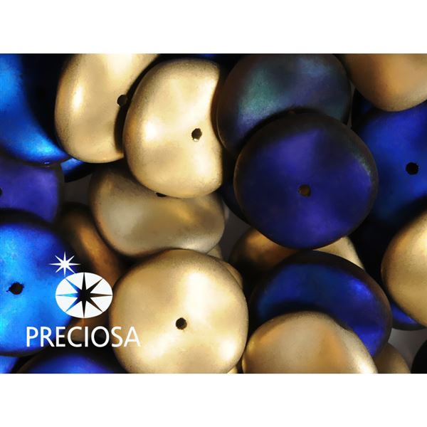 PRECIOSA RIPPLE 00030-98848 Blue Gold 12 mm 5 pcs