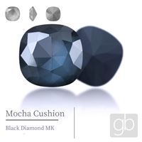 Rhinestones Square Shape 12 mm Black Diamond