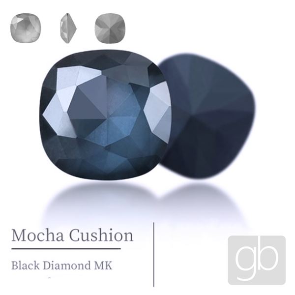 Rhinestones Square Shape 12 mm Black Diamond