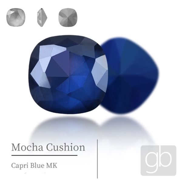 Rhinestones Square Shape 12 mm Capri Blue