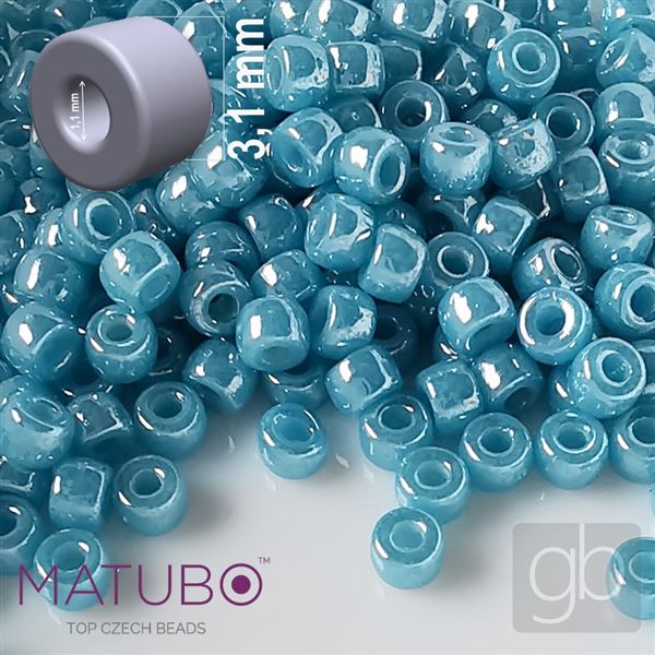 MATUBO Round 8/0 Turquoise PB328-L63030 10 g