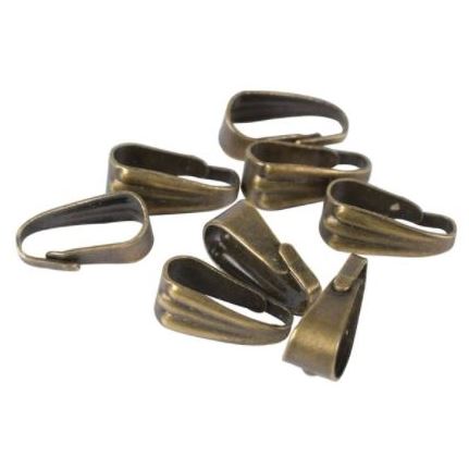 Jewelery clasp 7 mm Old brass (4 pcs.)