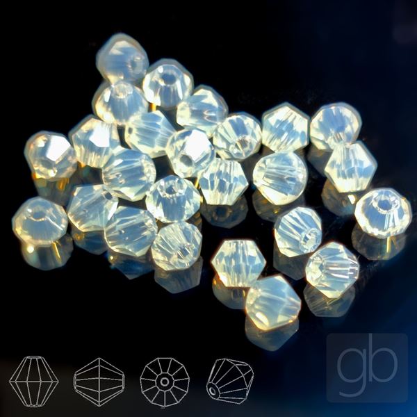 Bicone beads 3 mm 25 ks Clear SL_F3_105