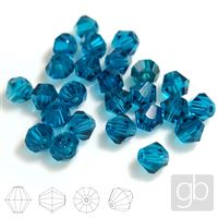 Bicone beads 4 mm 25 pcs. Blue SL_F4_107