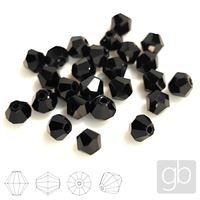 Bicone beads 4 mm 25 pcs. Black SL_F4_89