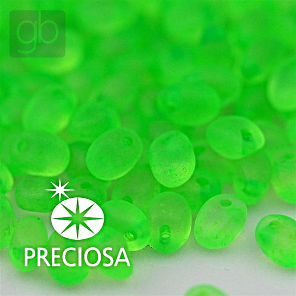 Preciosa SOLO 2,5 x 5 mm Green NEON Frosted 00030-38756 10 g