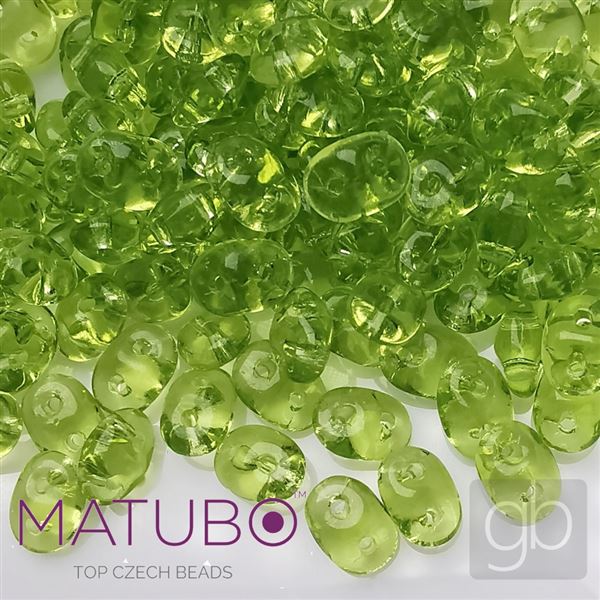 SUPERDUO MATUBO 50230-00000 Green Olivine 10 g (approx. 125 pcs.)