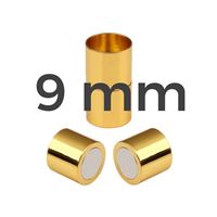 Magnetic Clasps Connector GOLD Surgical steel 9 mm