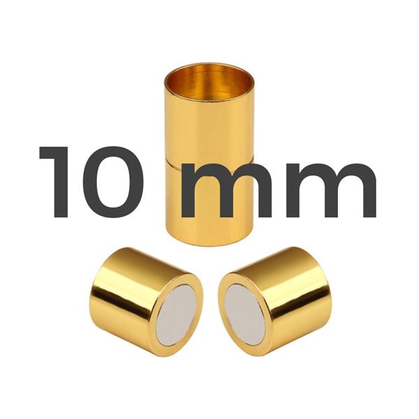 Magnetic Clasps Connector GOLD Surgical steel 10 mm