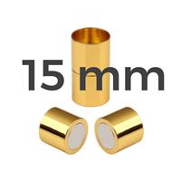 Magnetic Clasps Connector GOLD Surgical steel 15 mm