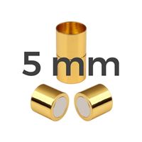 Magnetic Clasps Connector GOLD Surgical steel 5 mm