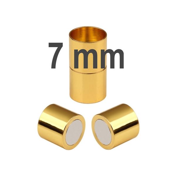 Magnetic Clasps Connector GOLD Surgical steel 7 mm