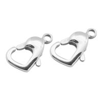 Closing carabiner heart 10 x 14 mm SILVER