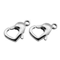 Closing carabiner heart 10 x 14 mm Platinum