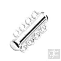 Magnetic fastening SILVER (2 x 4 eyelets)