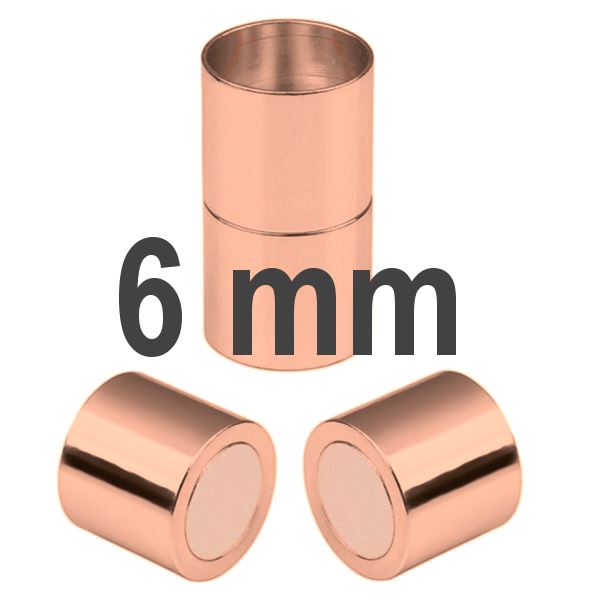 Magnetic Clasps Rosegold 6 mm