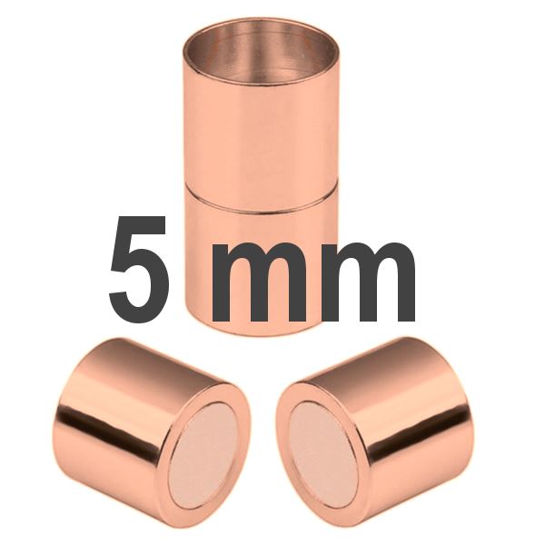 Magnetic Clasps Rosegold 5 mm